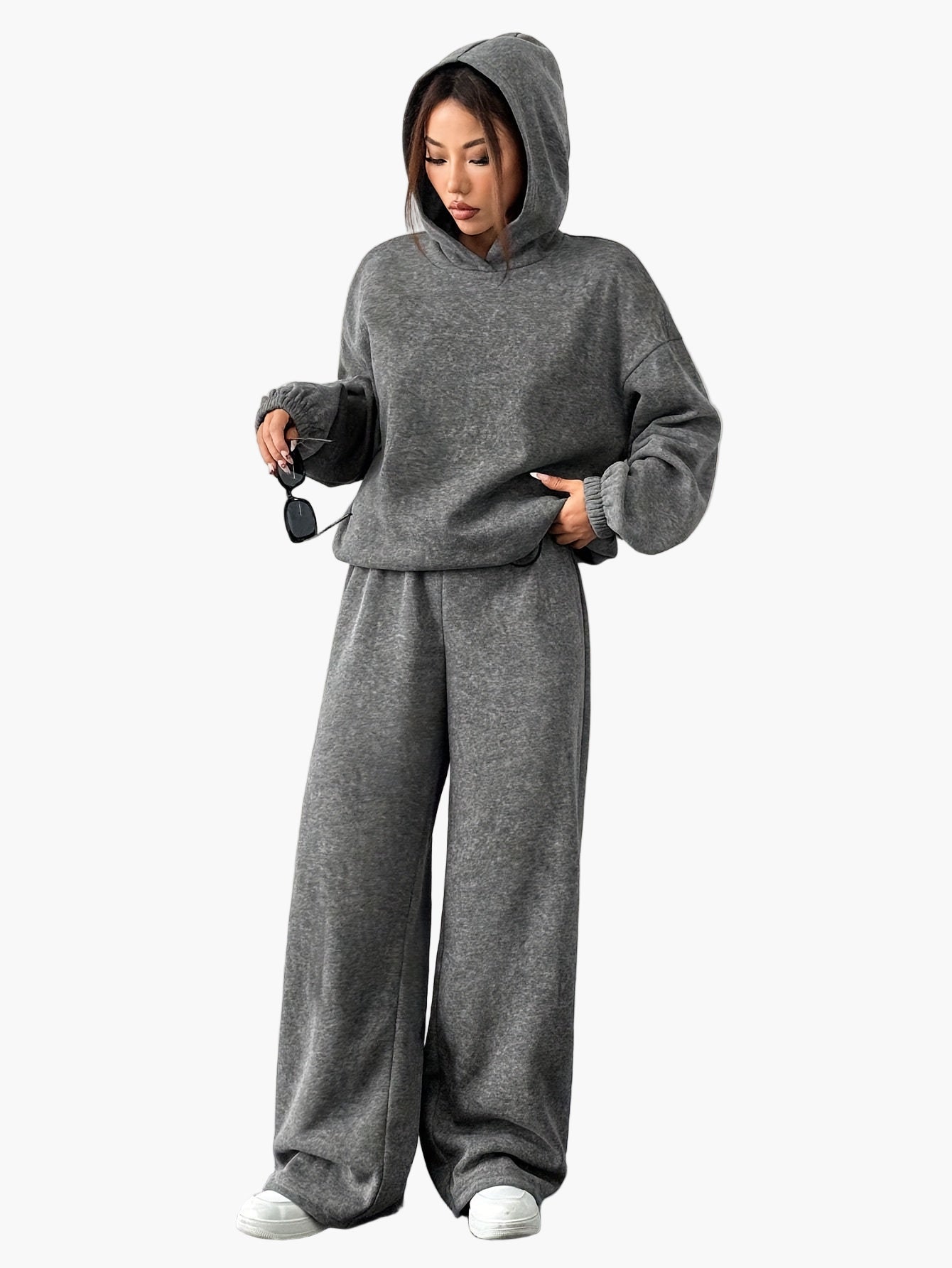 Damen Freizeit Hoodie & Jogginghose Set – Bequemer Loungewear Trainingsanzug für Herbst und Winter