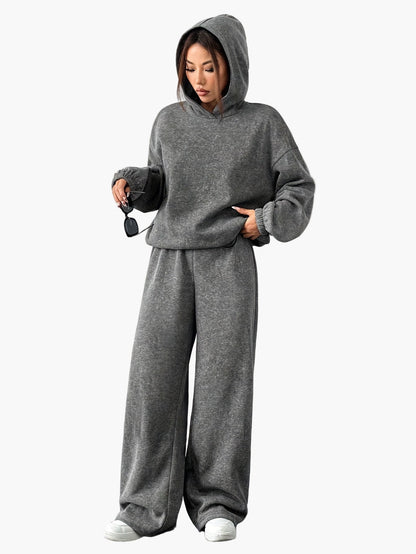 Damen Freizeit Hoodie & Jogginghose Set – Bequemer Loungewear Trainingsanzug für Herbst und Winter