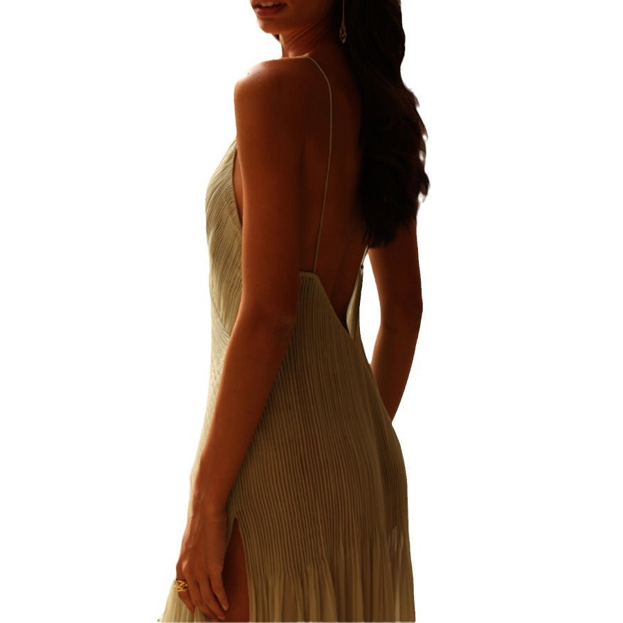 Rebecca – Lockeres Kleid mit Druckfalten und Perspektive für den Urlaub