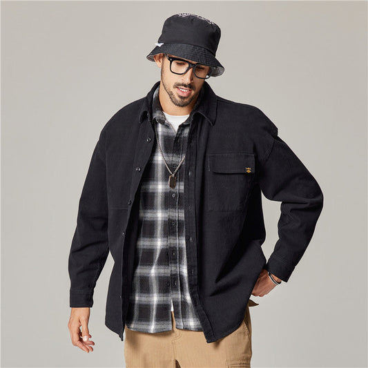 Ken – Retro Herrenhemd aus schwerem Baumwollstoff