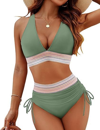 Catherine – Hoch geschnittener Damen-Bikini mit Spalt-Design
