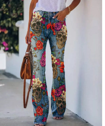 Miranda – Gedruckte Dünne Jeans in Großen Größen