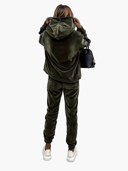 Damen Freizeit Trainingsanzug Set – Modischer Hoodie und Jogginghose für Alltag & Reisen