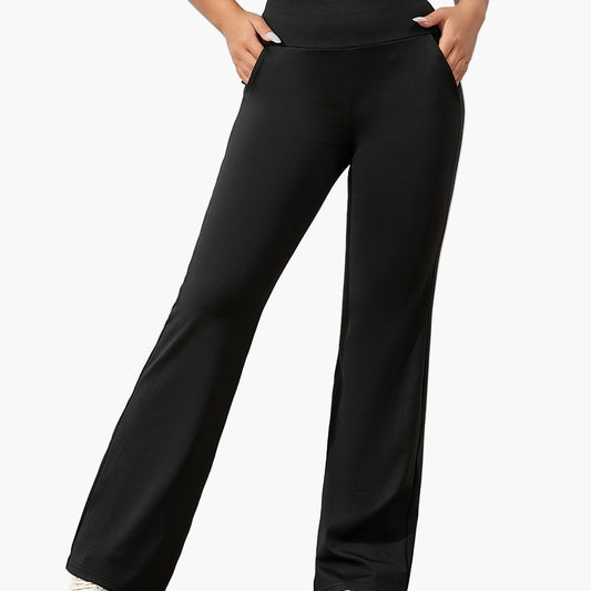 Damen Yoga Flared Freizeithose mit weitem Bein – Komfortable Sport- und Alltags-Hose