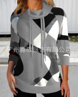 Tara – Modischer bedruckter Rollkragenpullover