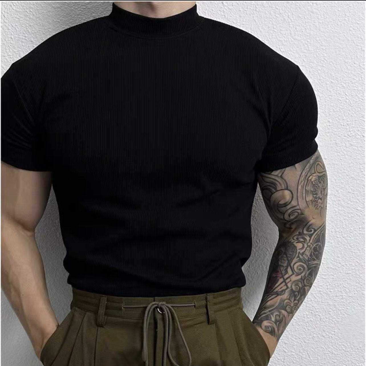 Andrew – Amerikanisches T-Shirt mit Halbkragen