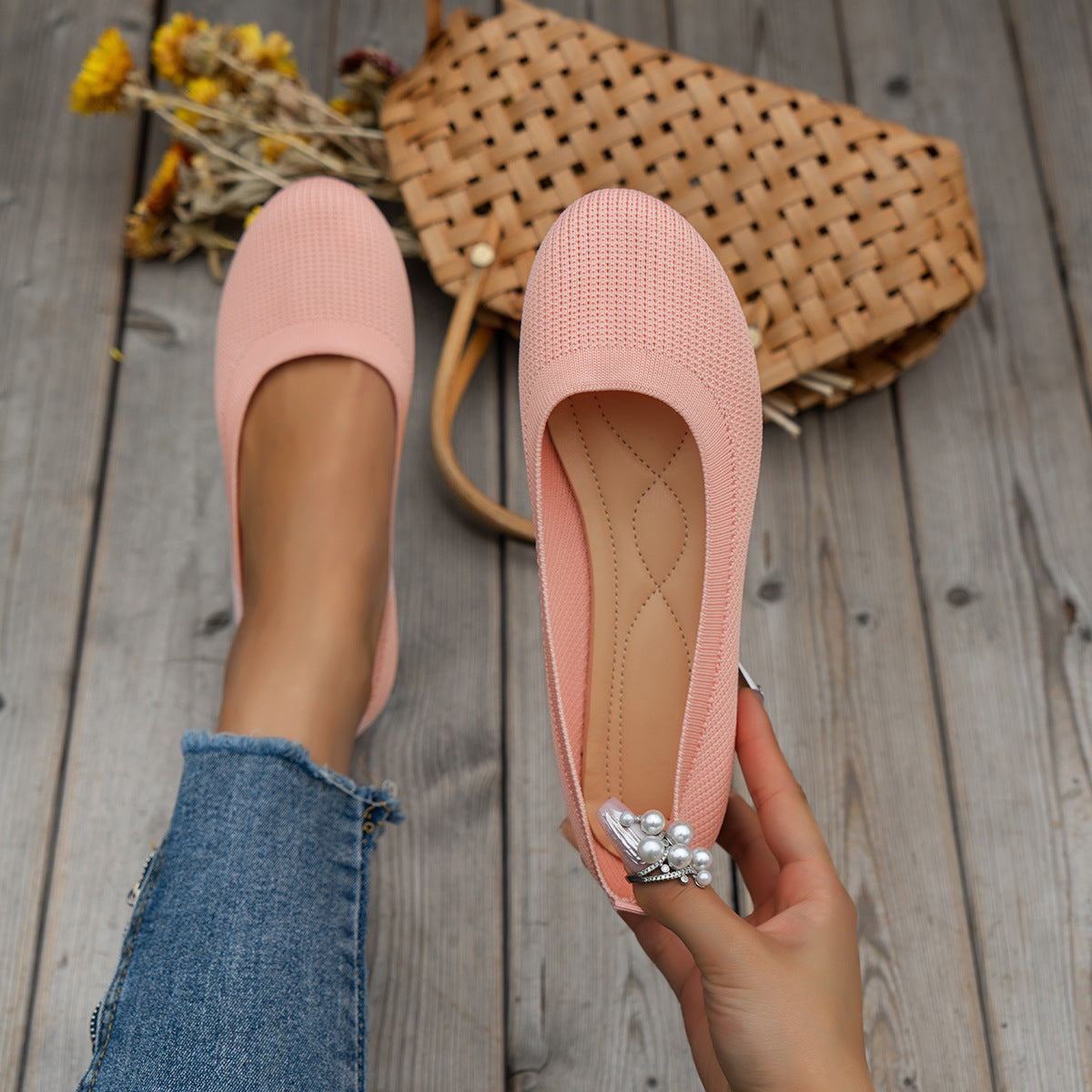 Marie – Runde Zehen Flache Damen Pumps