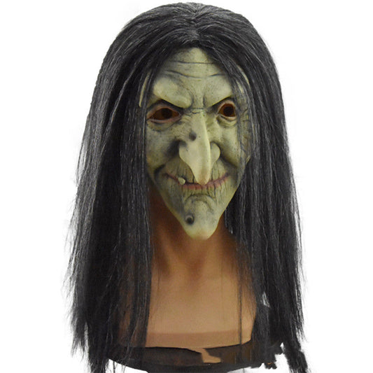 Halloween Hexenmaske für Erwachsene – Gruselige Verkleidung für Kostümpartys & Deko