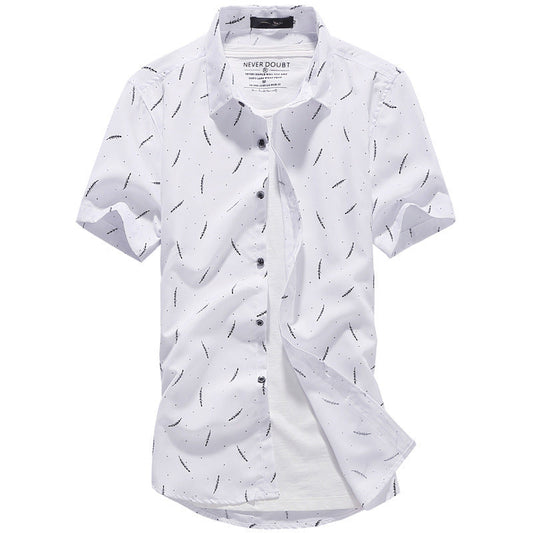 Tim – Kurzärmliges Herrenhemd im Koreanischen Stil, Slim Fit