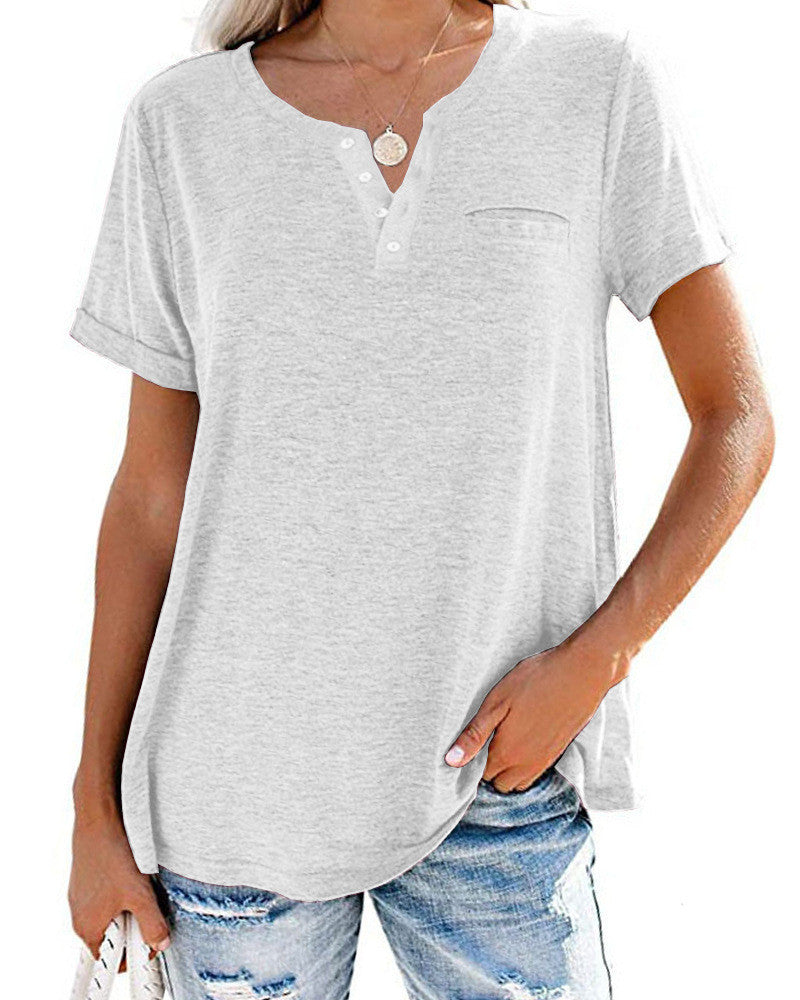 Dawn – Lockeres Damen T-Shirt mit V-Ausschnitt