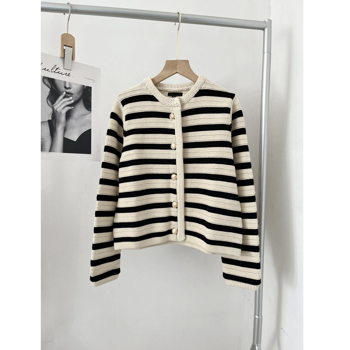 Shannon – Schlanker Damen-Strickcardigan mit Streifenmuster