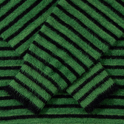 Herren Streetwear Oversize Strickpullover mit Streifen – Lässiger Herbst/Winter Look