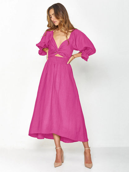 Kate – Rüschiges Damenkleid mit Kordelzug