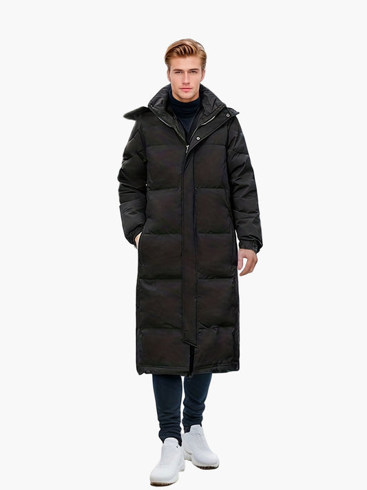 Herren Daunen-Steppmantel Lang Casual Winter Outdoor Parka