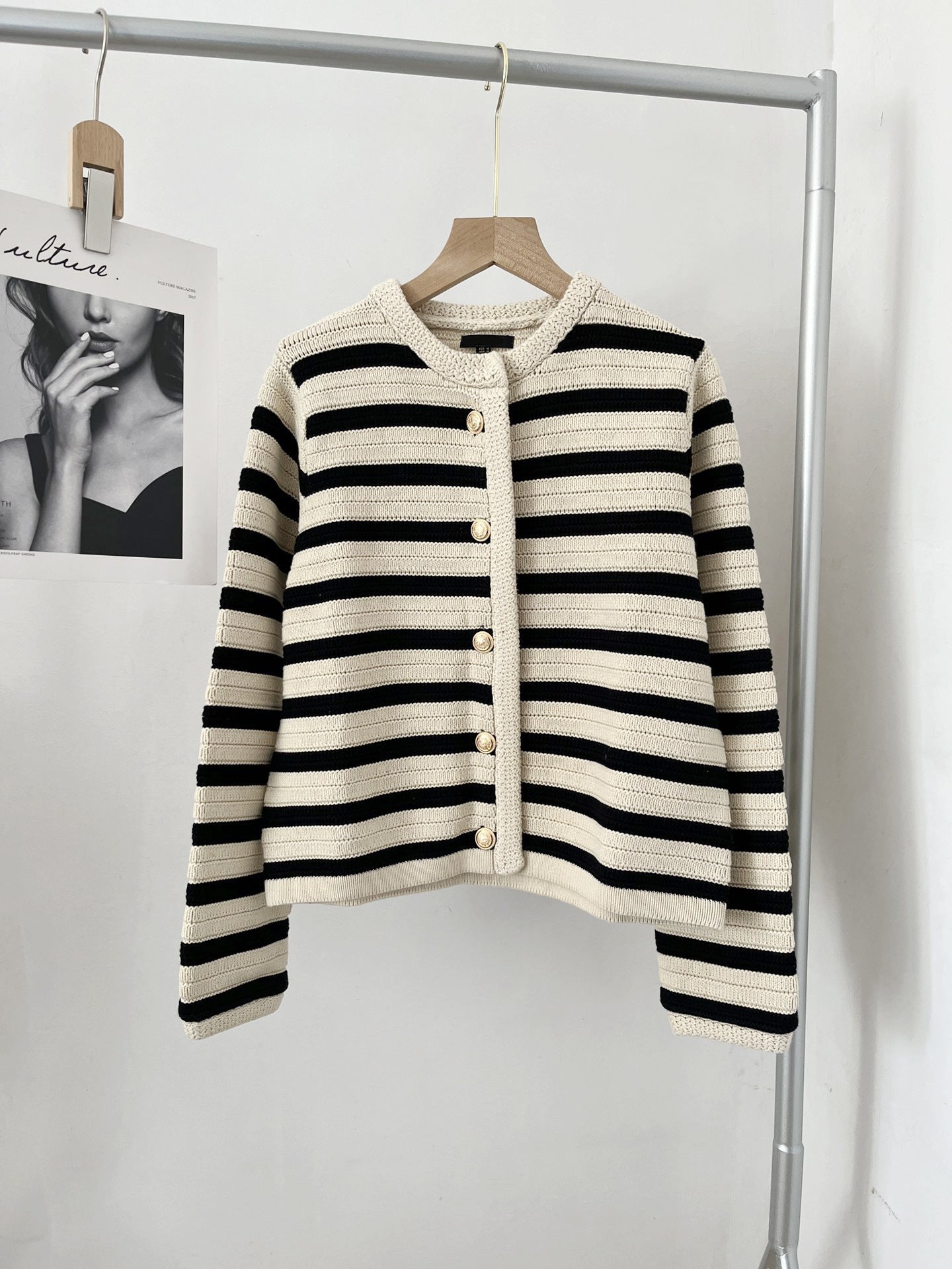 Shannon – Schlanker Damen-Strickcardigan mit Streifenmuster