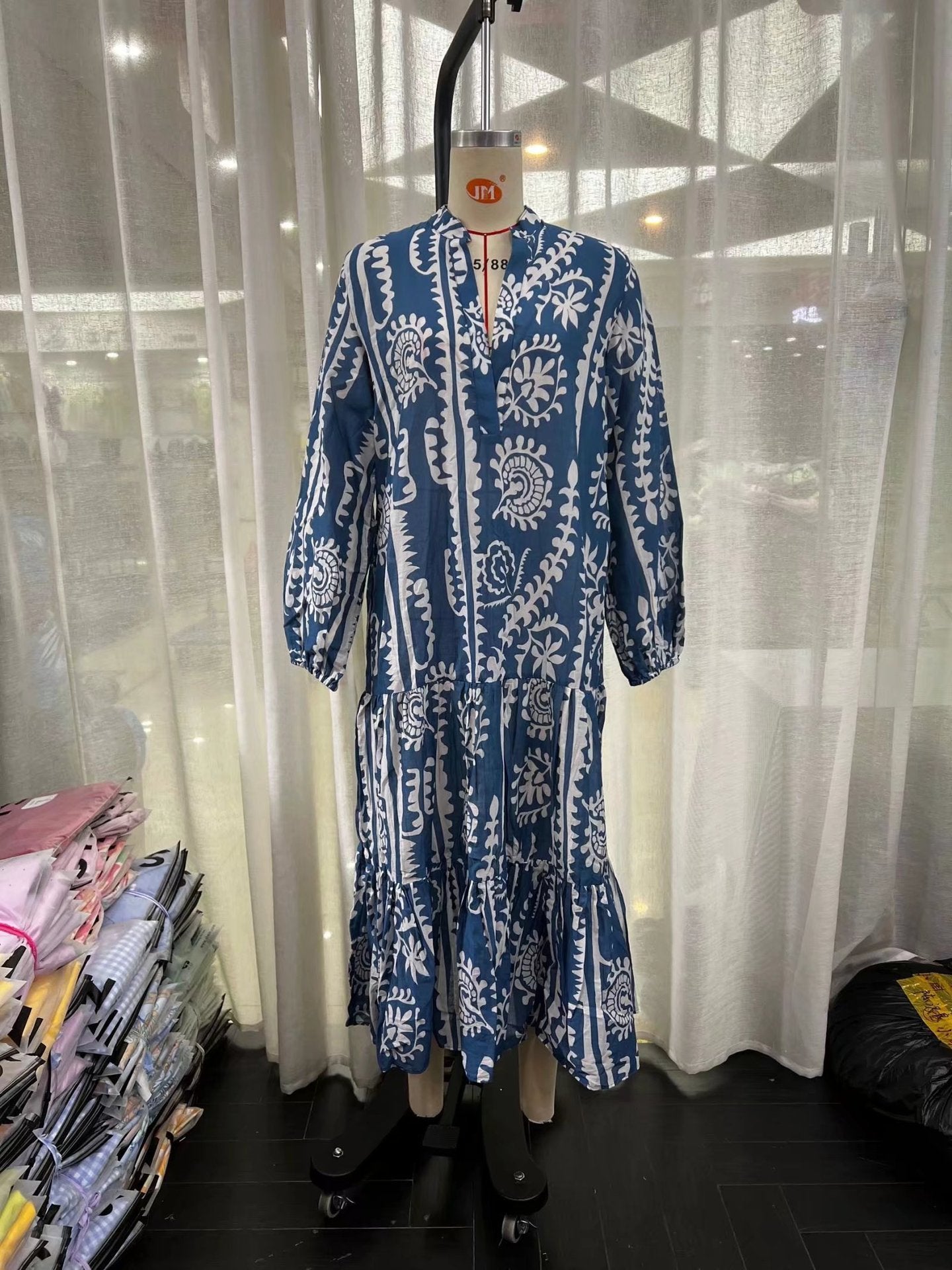 Diana – Modisches Temperament Kleid mit geschichteter Druckgestaltung