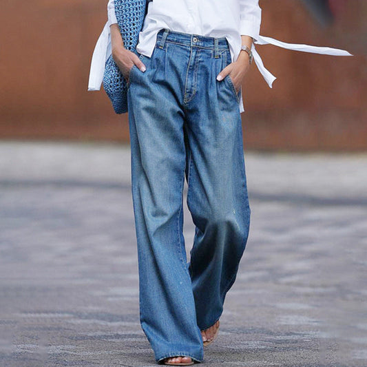 Mandy – Nostalgische Jeans für Frauen mit hoher Taille und schlankem Erscheinungsbild