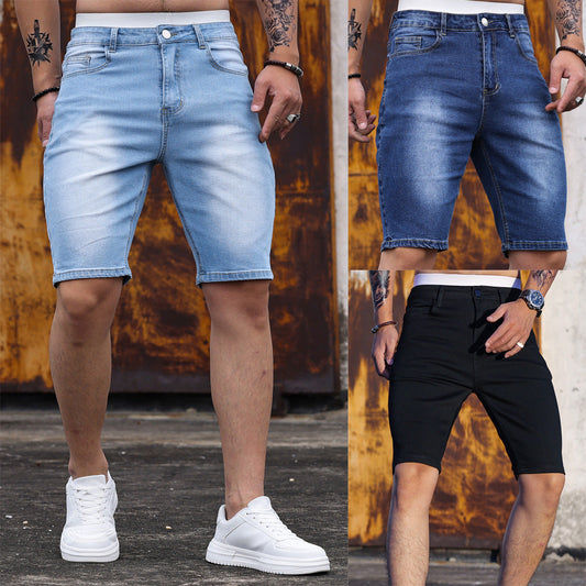Billy – Drei-Farben Stretch Denim Shorts
