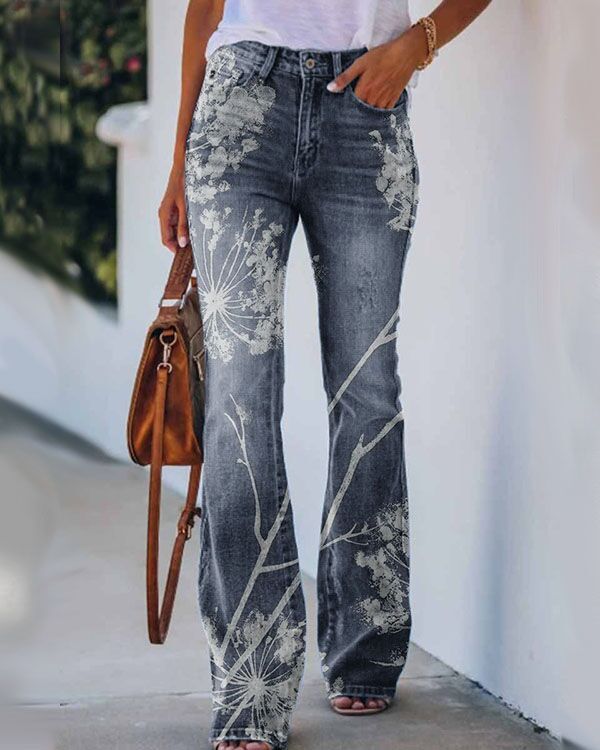 Miranda – Gedruckte Dünne Jeans in Großen Größen