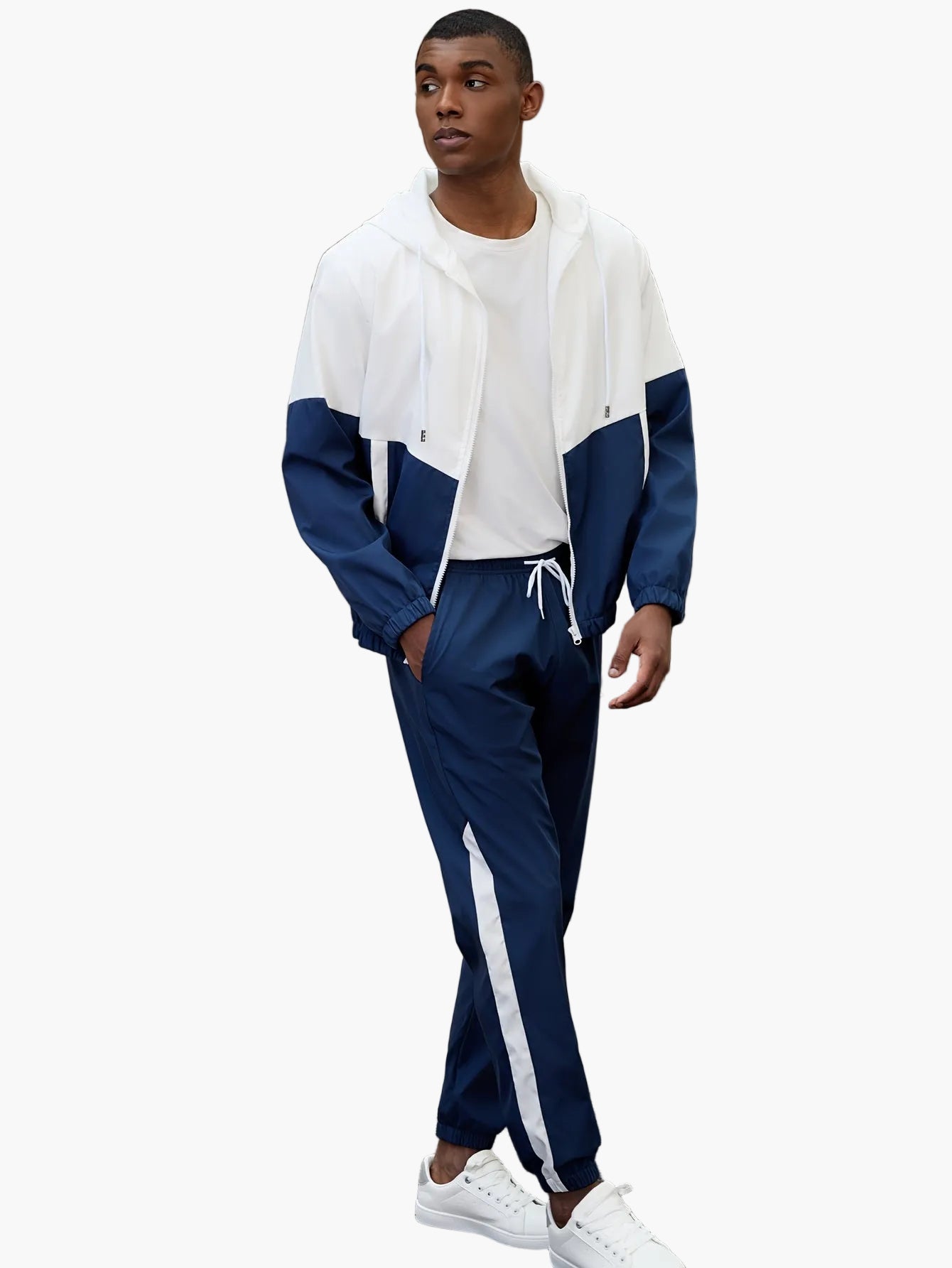 Herren Trainingsanzug Freizeit Sportanzug mit Kapuze – Modernes Set für Alltag & Fitness