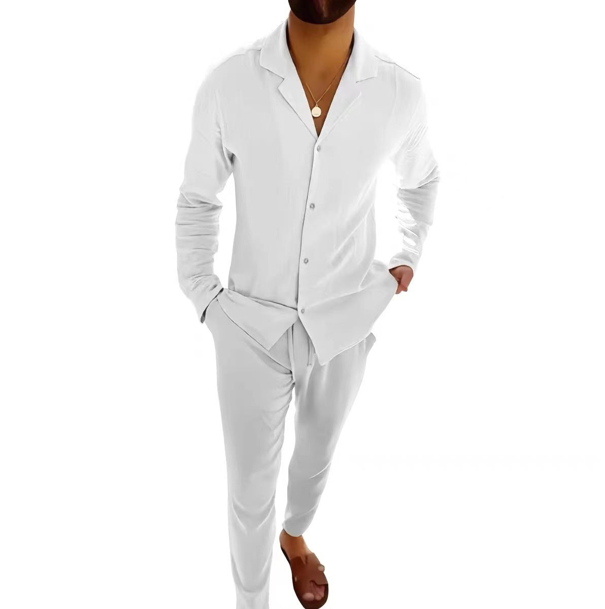 Christopher – Lässiger Herrenanzug mit Langarmhemd und Slim-Fit-Hose