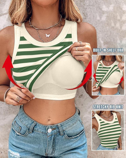 Jenny – Slim Fit Weste mit Bralette im modischen Rundhalsausschnitt für Damen