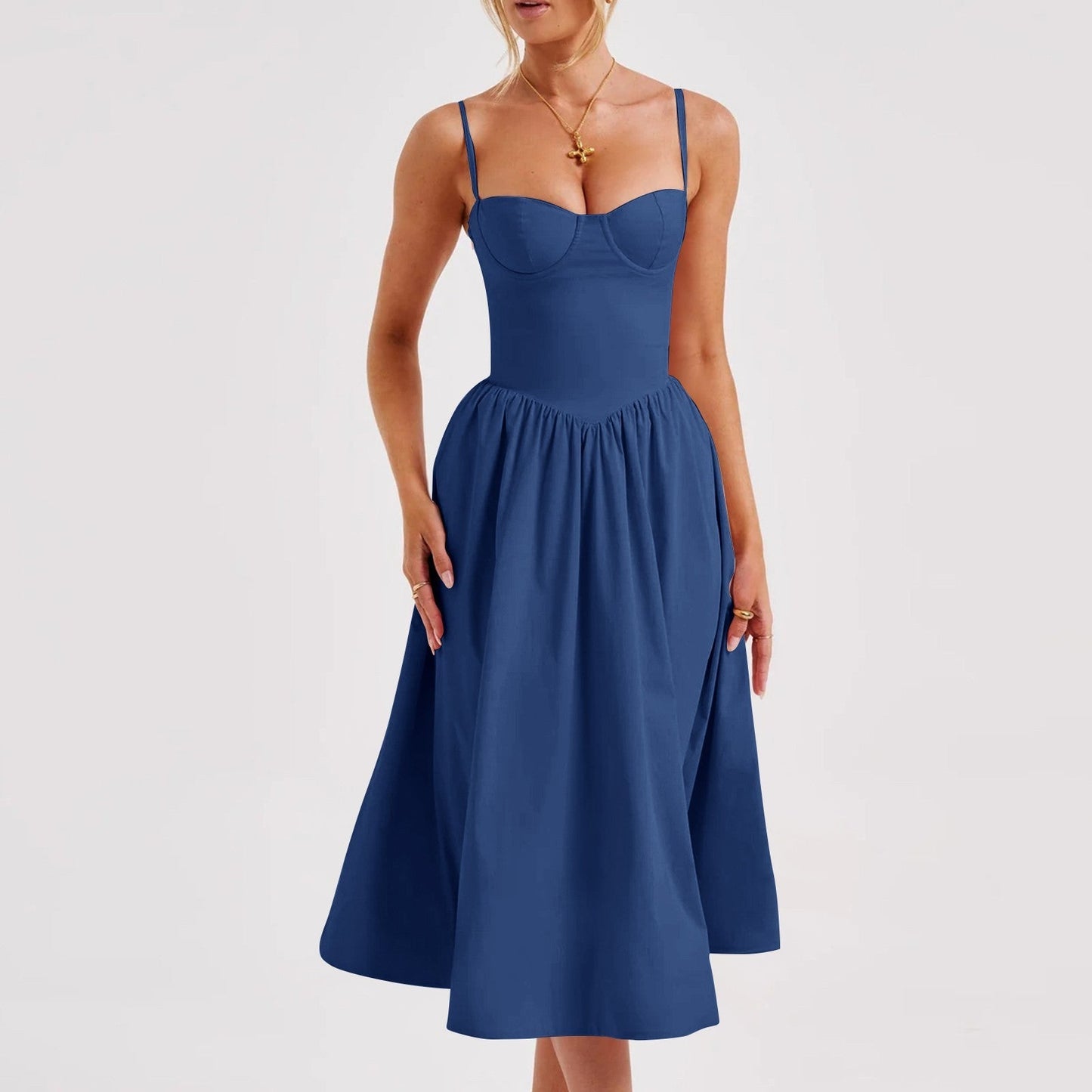 Vanessa – Französisches Retro-Langes Kleid im Hofstil