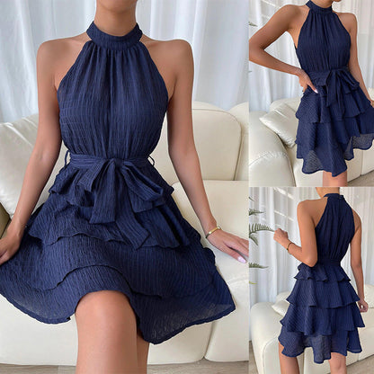 Anne – Ärmelloses Rüschenspielkleid mit Halterhals