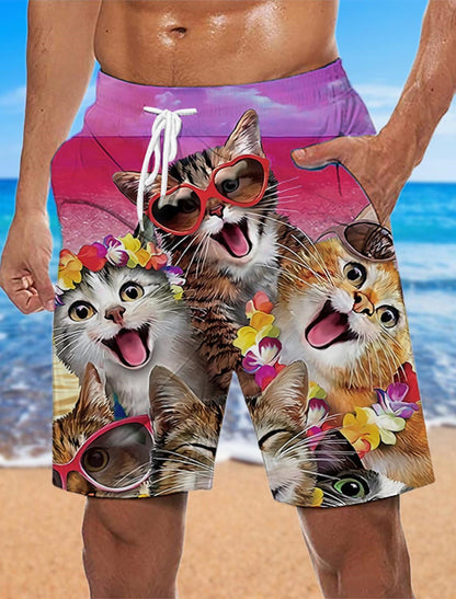 Howard – Lockere Herren Strandhose mit 3D-Print-Muster