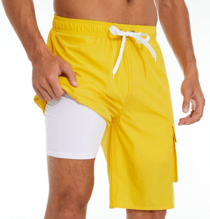 Justin – Einfarbige Herrenstrandshorts für den Outdoor-Bereich