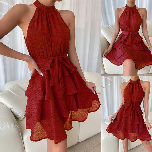 Anne – Ärmelloses Rüschenspielkleid mit Halterhals