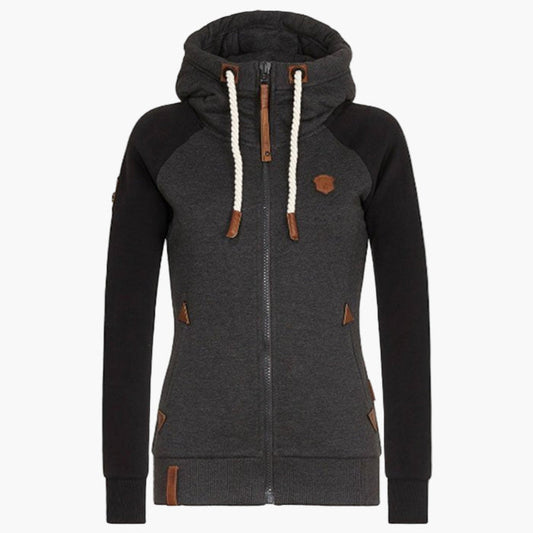 Damen Kapuzenjacke mit Reißverschluss – Modische Freizeit-Hoodie für Alltag und Outdoor