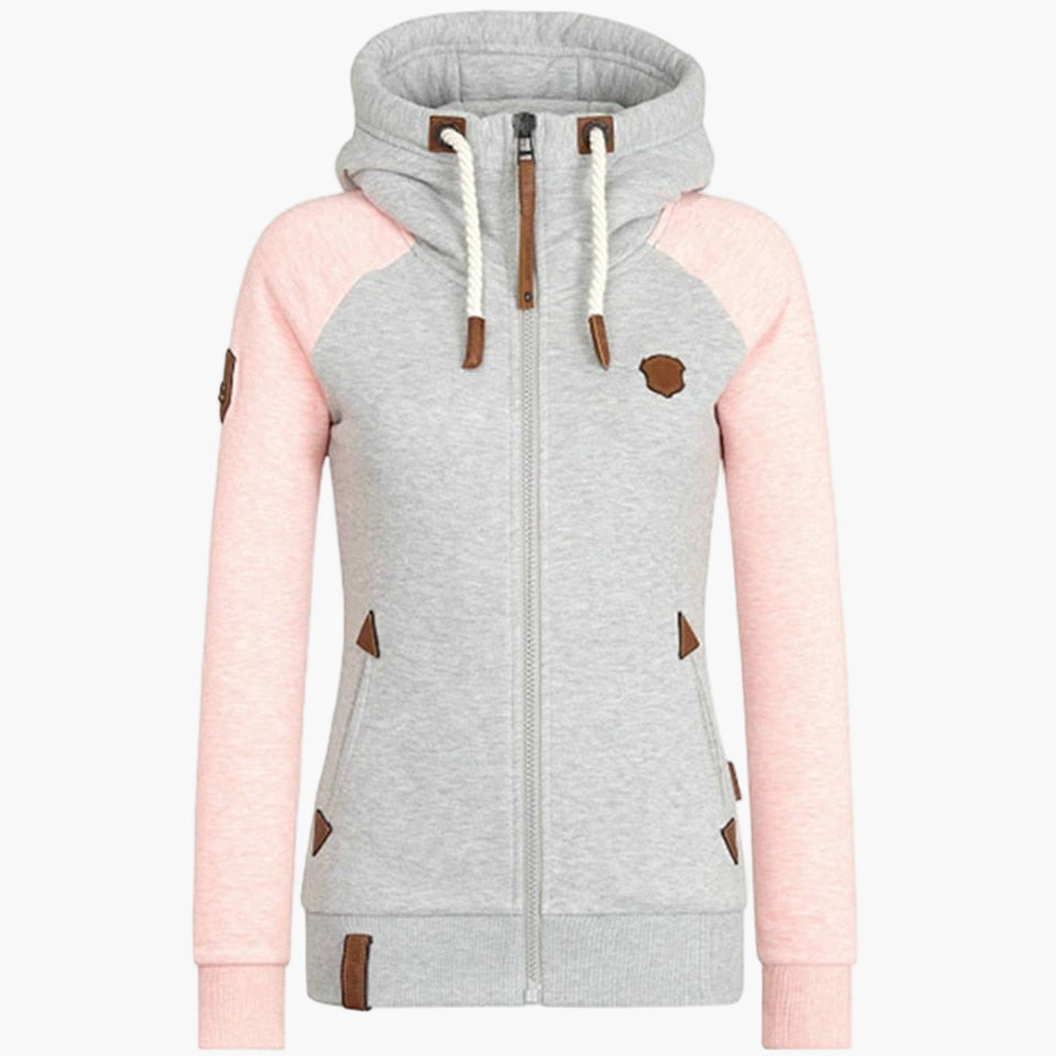 Damen Kapuzenjacke mit Reißverschluss – Modische Freizeit-Hoodie für Alltag und Outdoor