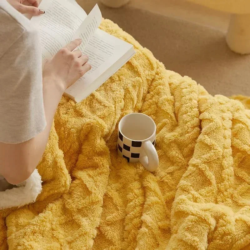 Unisex Flauschige Winter Schlafdecke – Luxus Komfortdecke für Bett & Sofa, Kuscheliger Stil für kalte Tage
