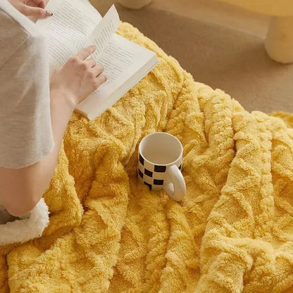Unisex Flauschige Winter Schlafdecke – Luxus Komfortdecke für Bett & Sofa, Kuscheliger Stil für kalte Tage