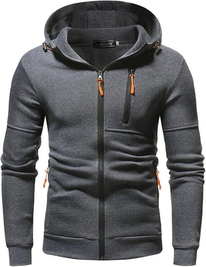 Herren Kapuzenjacke Freizeit-Sport Drax Hoodie – Komfortabler Zip-Up mit Taschen