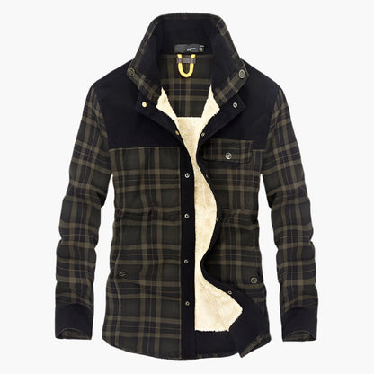 Herren Outdoor Flanelljacke im Holzfäller-Stil mit Fleece-Innenfutter – Ideal für Freizeit und Abenteuer