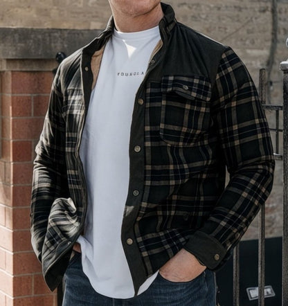 Herren Outdoor Flanelljacke im Holzfäller-Stil mit Fleece-Innenfutter – Ideal für Freizeit und Abenteuer