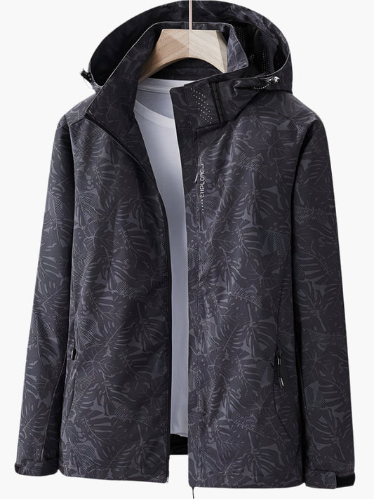 Herren Outdoor Funktionsjacke – Sportlicher Wind- & Regenschutz mit modernem Print