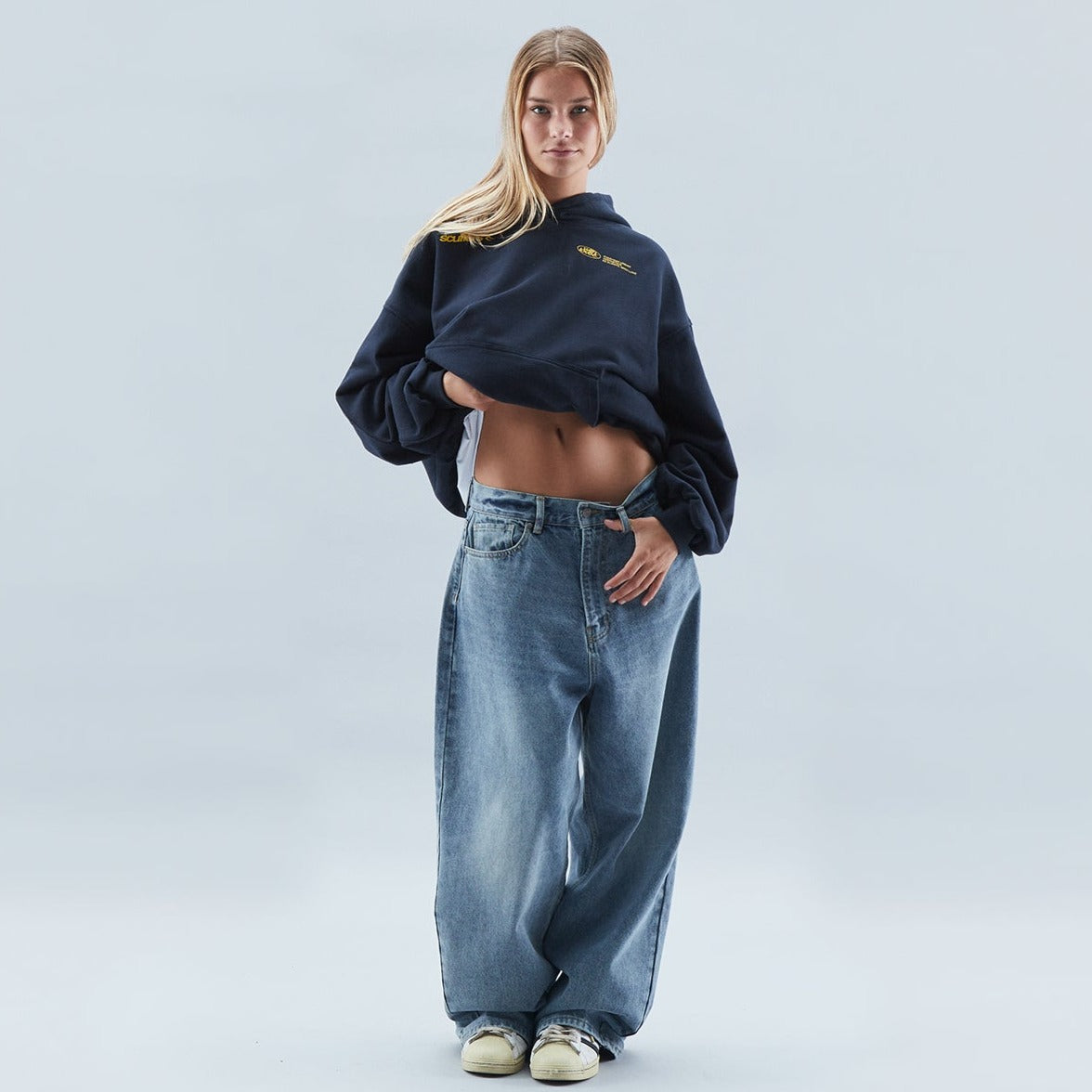 Damen Oversize Streetwear Hoodie mit Kapuze und "withlove" Print – Lässiger Winter Pullover für Freizeit & Alltag