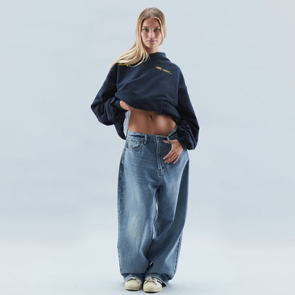 Damen Oversize Streetwear Hoodie mit Kapuze und "withlove" Print – Lässiger Winter Pullover für Freizeit & Alltag