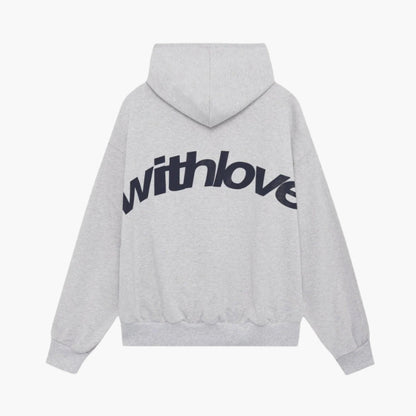 Damen Oversize Streetwear Hoodie mit Kapuze und "withlove" Print – Lässiger Winter Pullover für Freizeit & Alltag