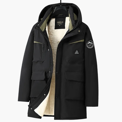 Herren Winter Outdoor Parka Jacke Übergröße – Funktionale warme Übergangsjacke mit Kapuze