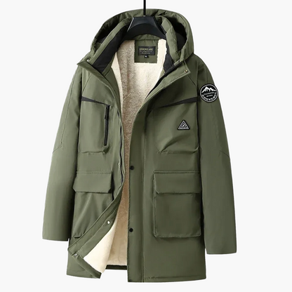 Herren Winter Outdoor Parka Jacke Übergröße – Funktionale warme Übergangsjacke mit Kapuze