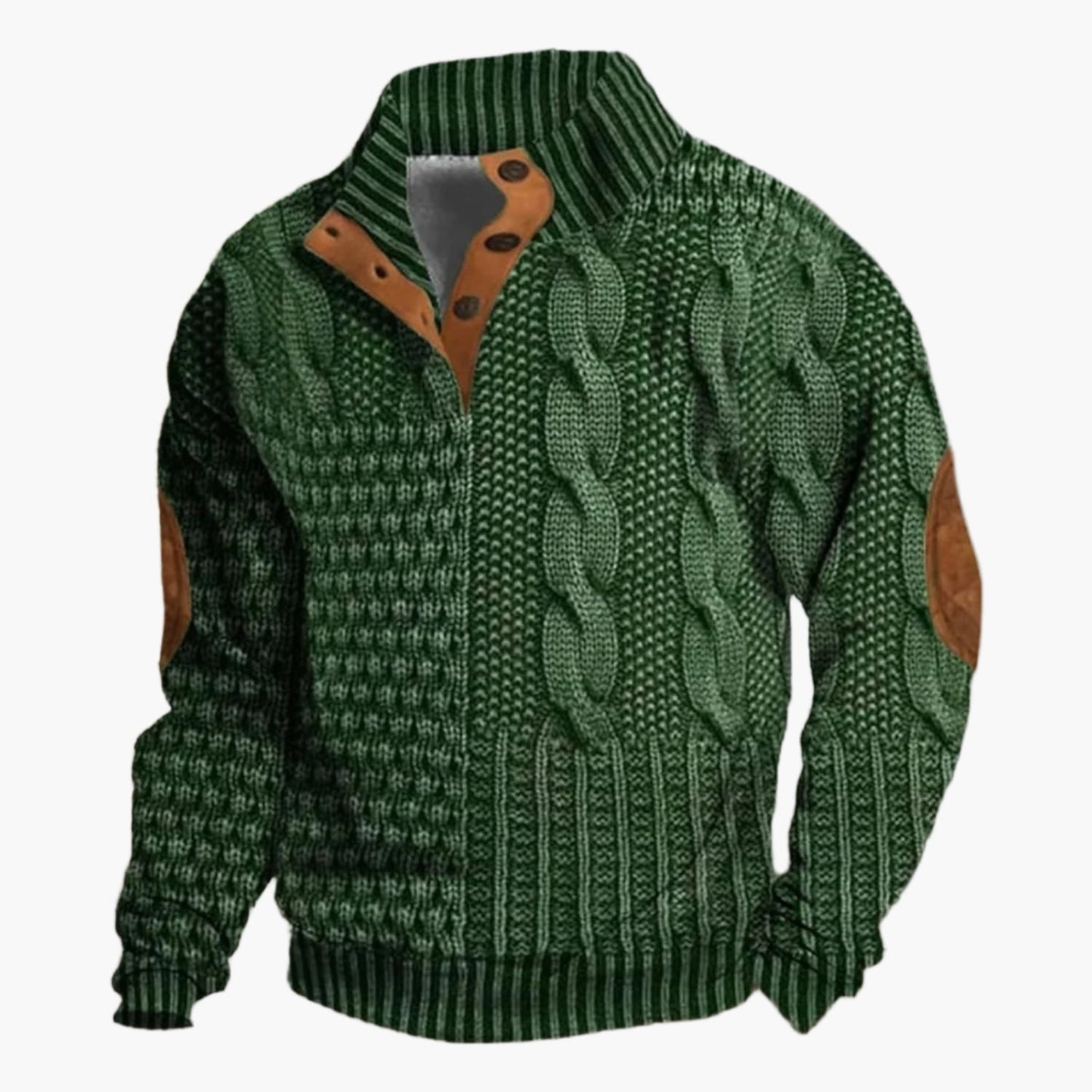 Herren Strickmuster Bomberjacke Vintage-Stil Freizeitmode