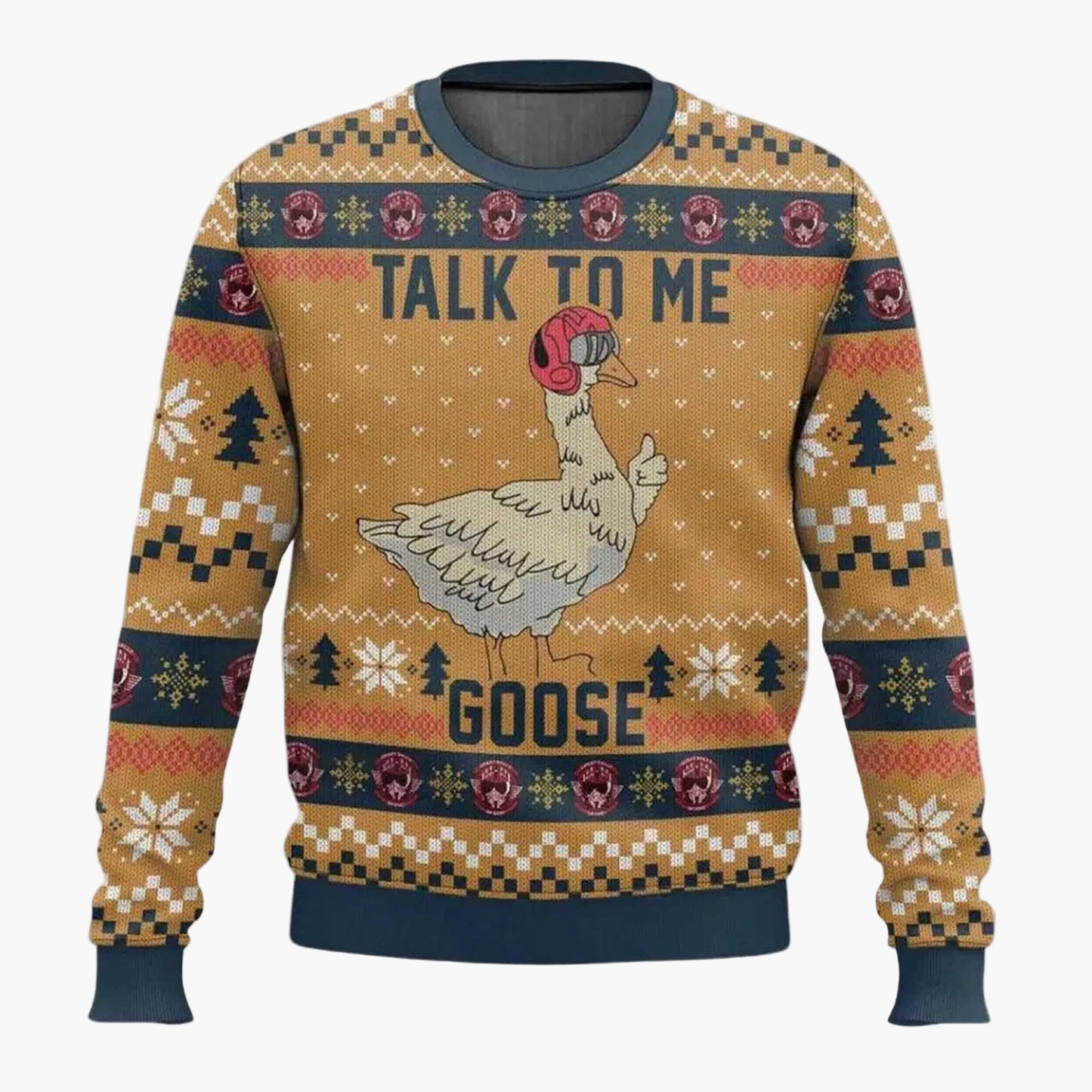 Unisex Weihnachtspullover mit Gans-Motiv und Schriftzug – Lustiger Ugly Christmas Sweater für Erwachsene