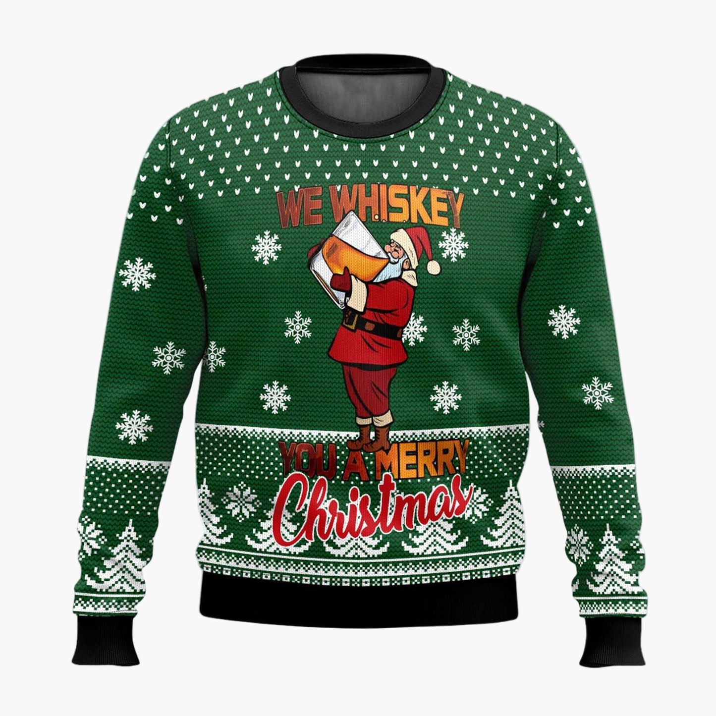Herren Ugly Christmas Sweater mit Totenkopf und Weihnachtsmütze – Lustiger Pullover für Weihnachten und Winterpartys