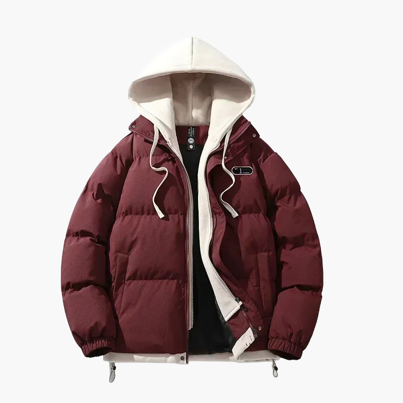 Herren Winter Steppjacke mit Kapuze – Modischer Outdoor Streetwear Look
