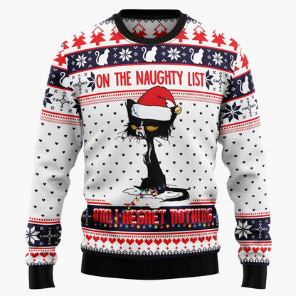 Herren Ugly Christmas Sweater mit Totenkopf und Weihnachtsmütze – Lustiger Pullover für Weihnachten und Winterpartys