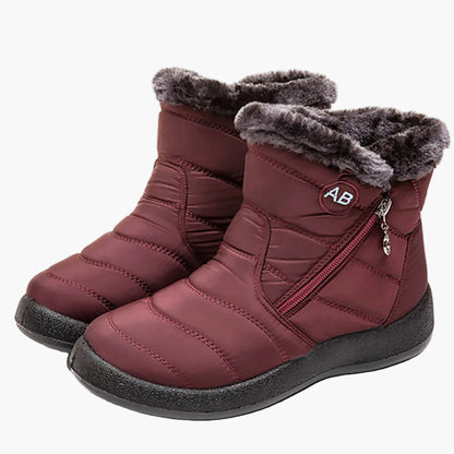 Damen Winterstiefeletten mit Reißverschluss – Bequeme warme Outdoor-Boots für kalte Tage